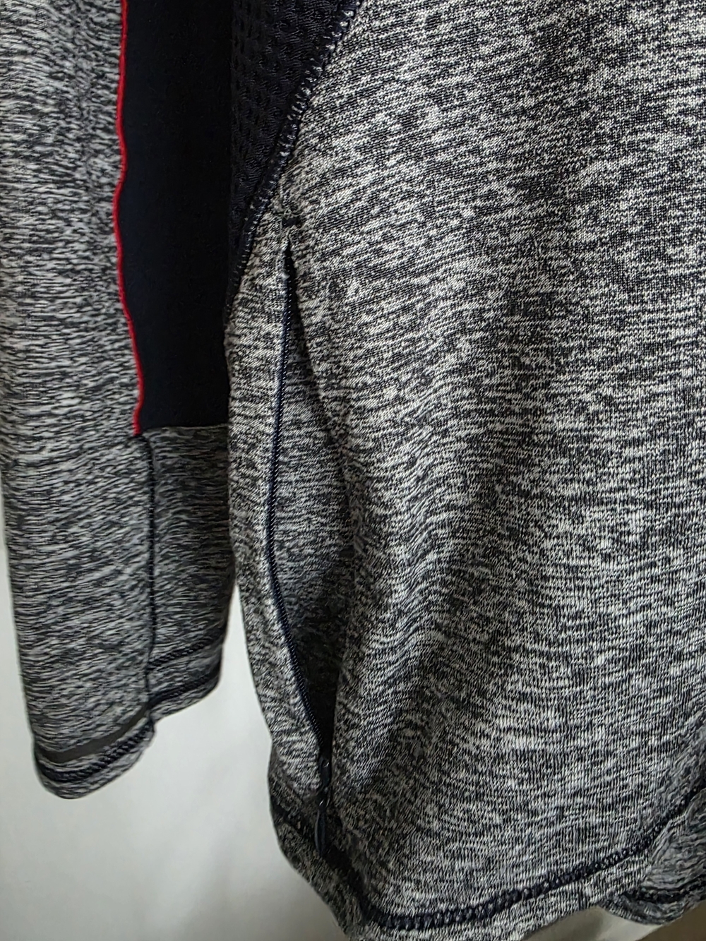 Athleta Running Wild Half Zip Pullover Gray Blue Red S - Picture 6 of 7